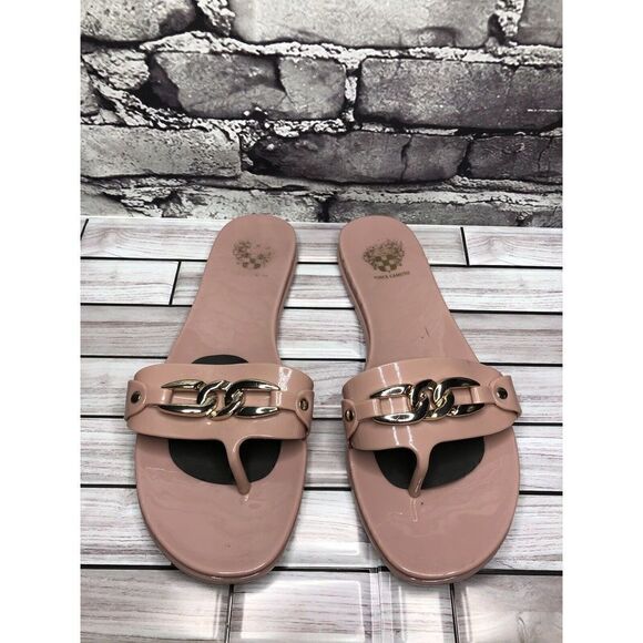 Vince Camuto Evolet Blush Rose Jelly Rubber Thong Sandals Women’s Sz 8M US/39EU - Picture 16 of 16
